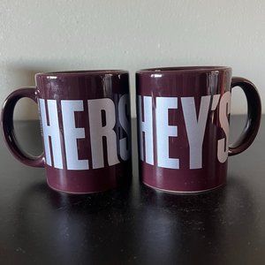 GALERIE Hersheys Chocolate Since 1894 Ceramic Coffee Mugs Set of 2 Tea Cups 10oz